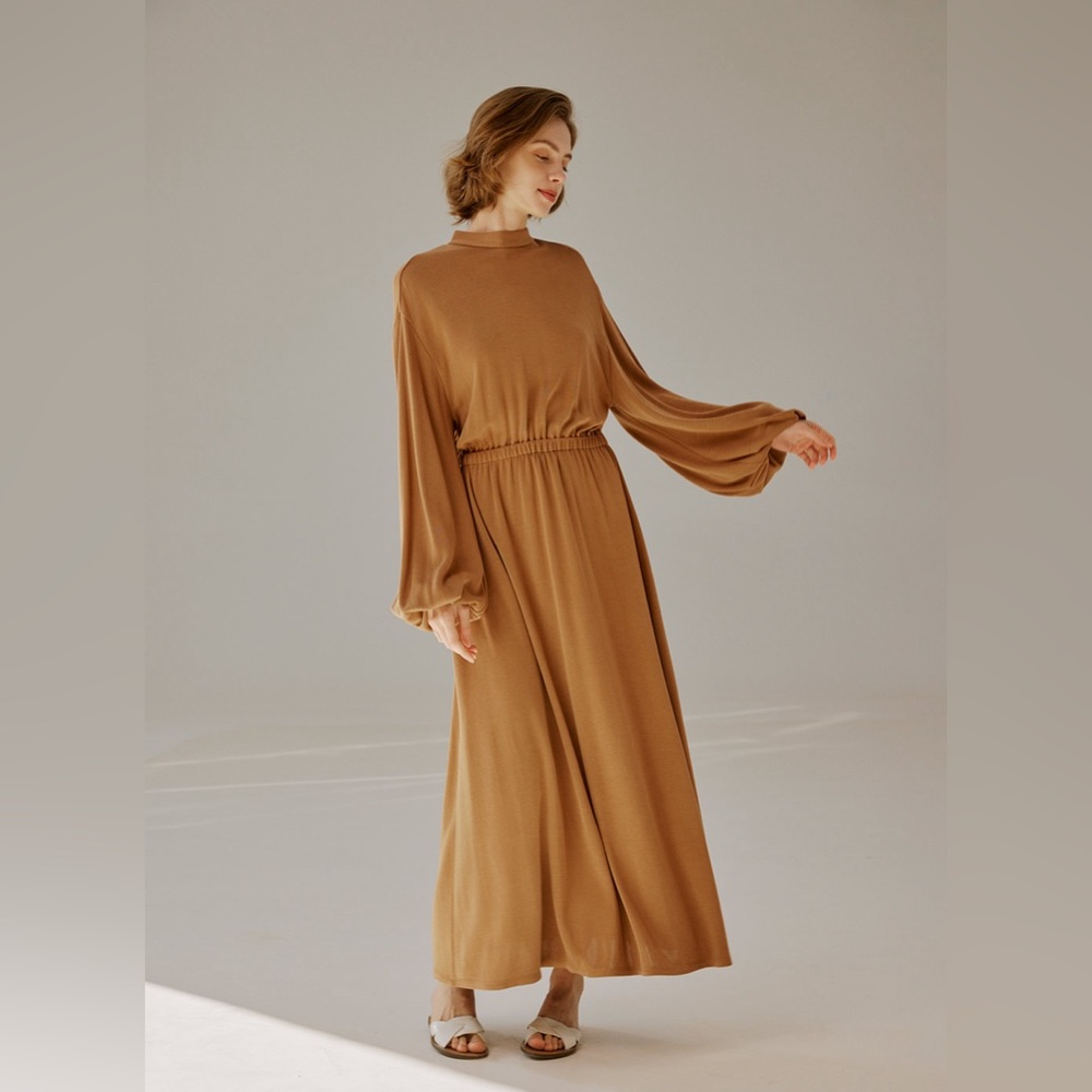 Nap - Modal Puff-Sleeve Maxi Dress